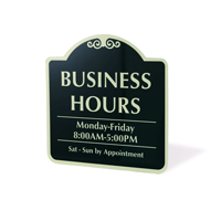 Custom Business Hours Monday to Friday Timings Sign