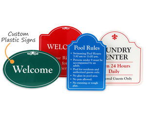 Custom outdoor plastic signs