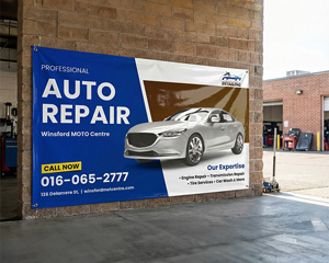 Custom Vinyl Banner Auto Repair
