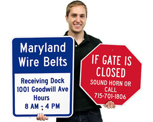 Facility custom signs