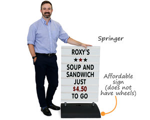 Low cost sidewalk sign