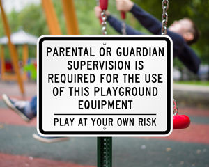 Playground sign