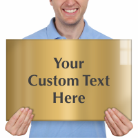 Custom Engraved Brass Sign Text Upto 12 Lines
