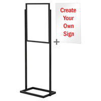 Oval Base Infoboard Double Sided Floor Sign Holder Kit
